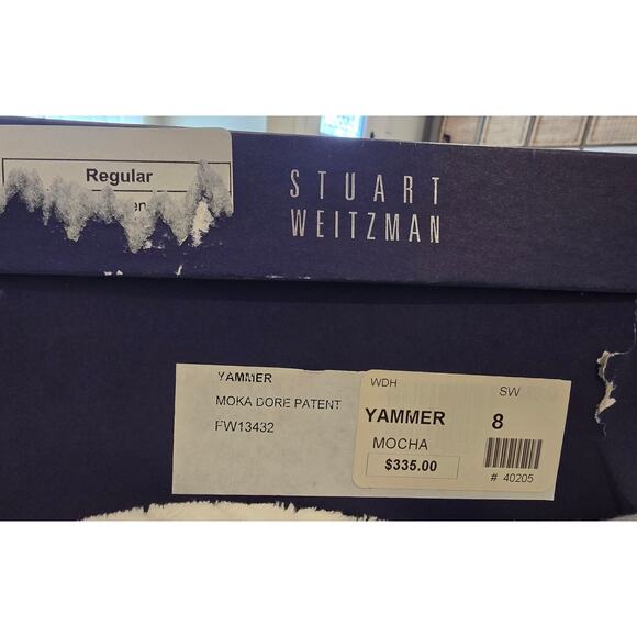 Stuart Weitzman Patent Leather Studded T-Strap Sandals – Size 8 - Picture 5 of 5